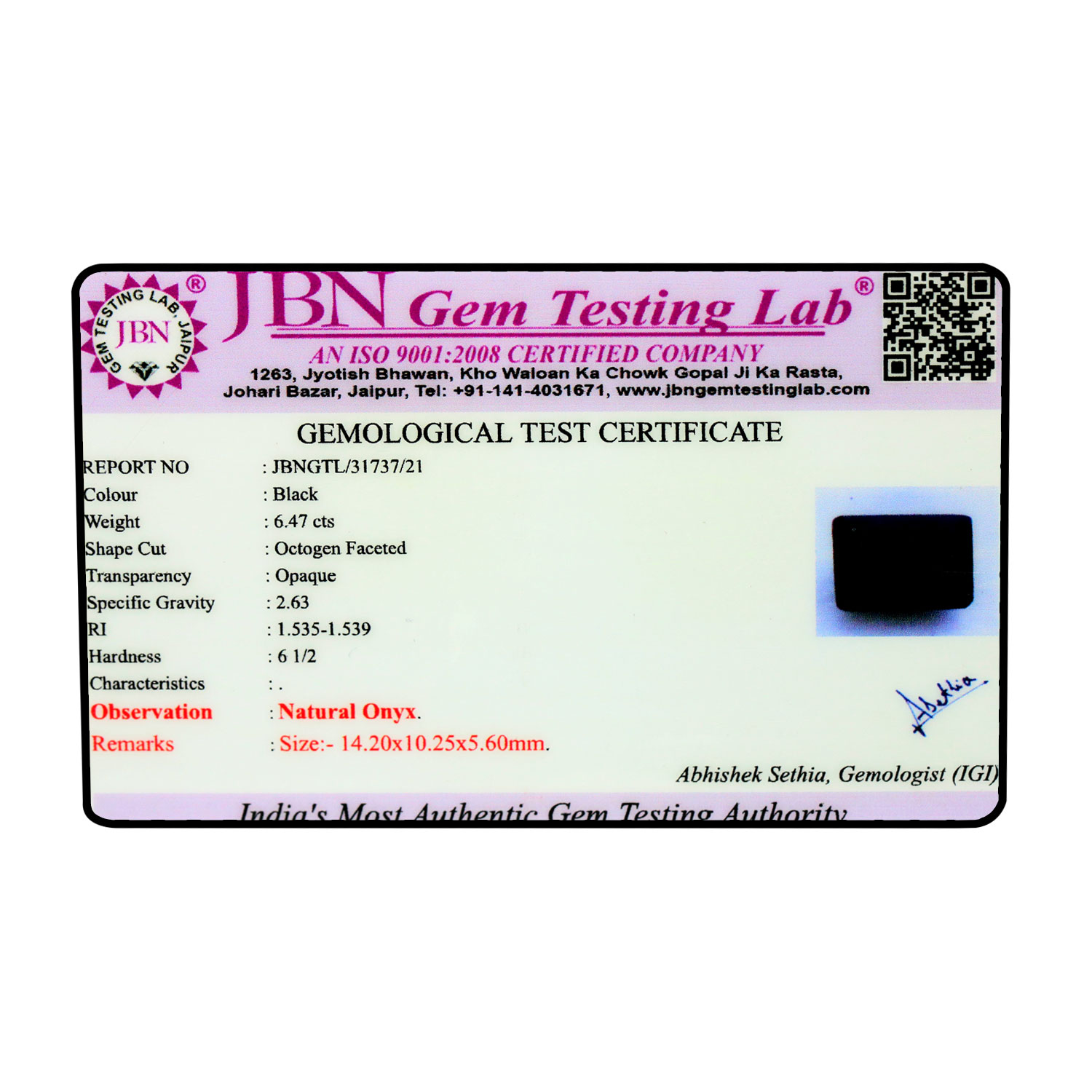 Certificate