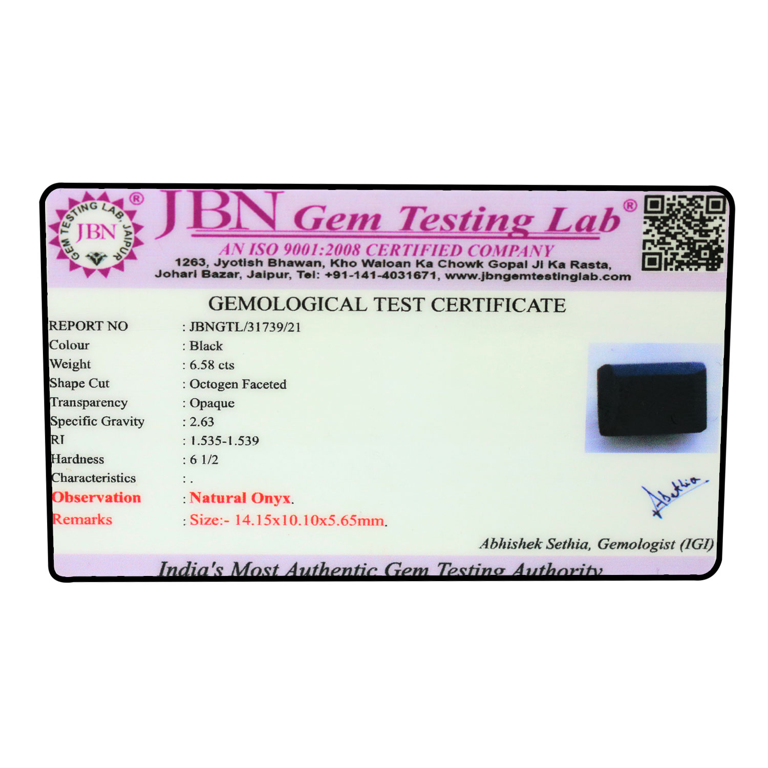 Certificate