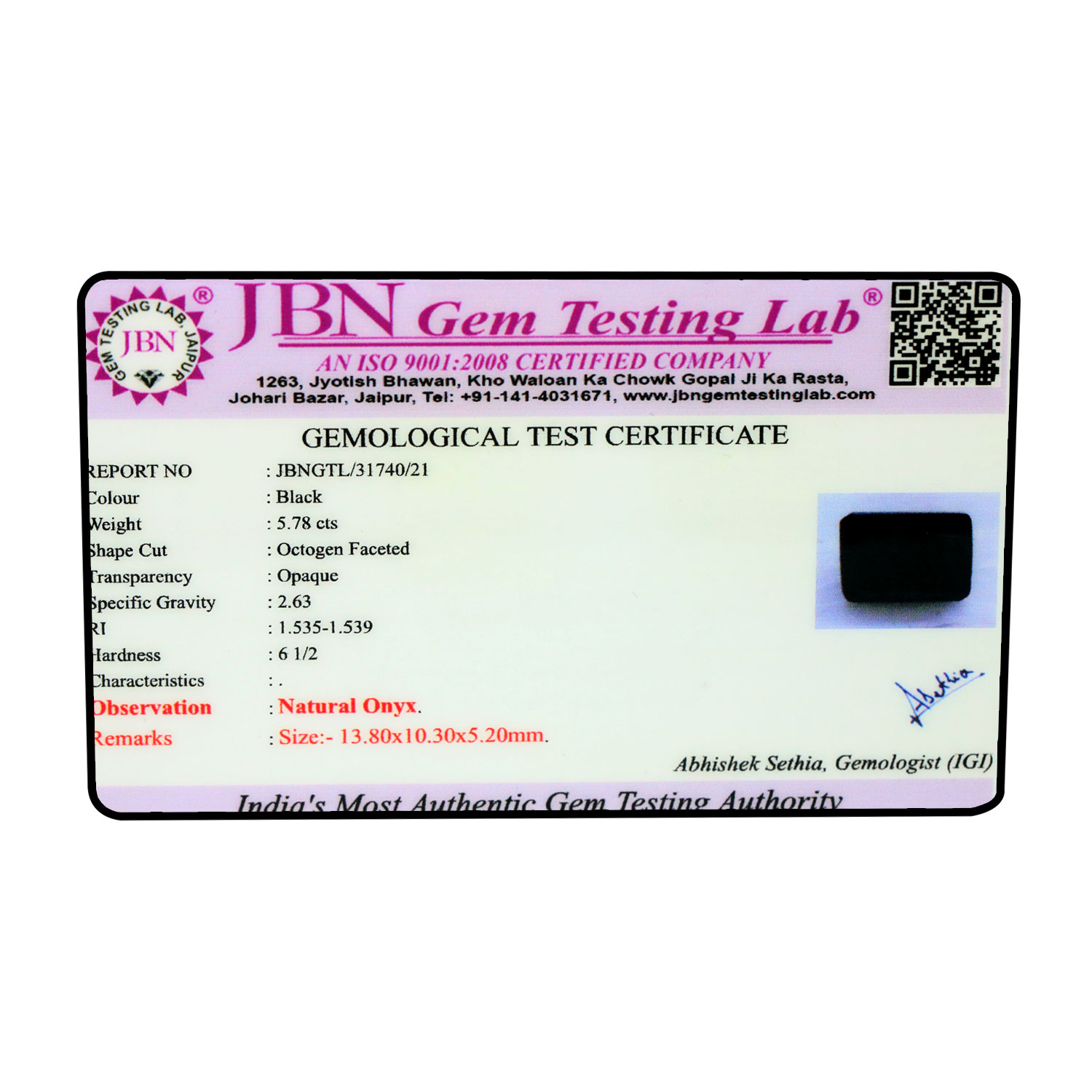 Certificate