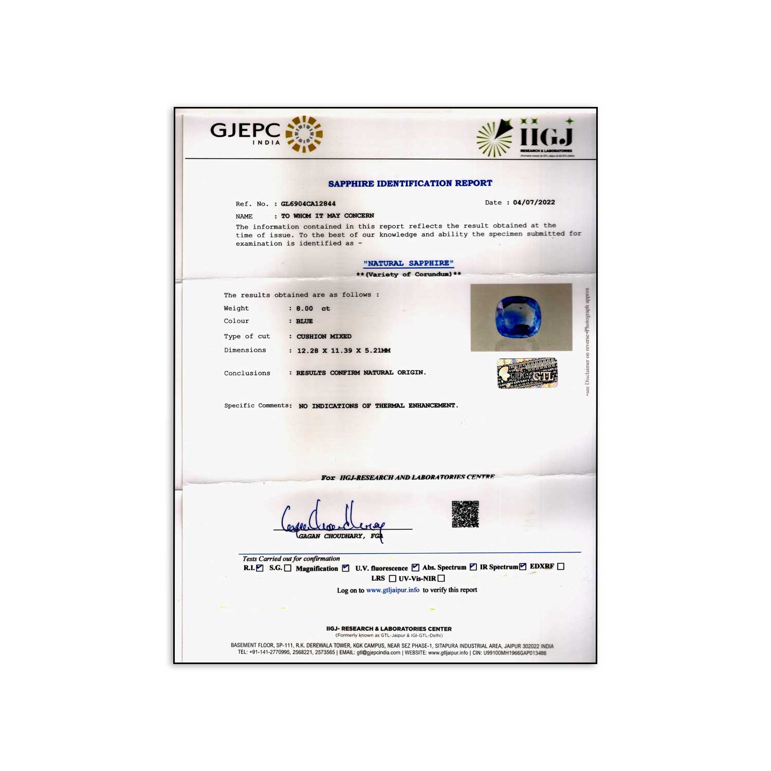 Certificate