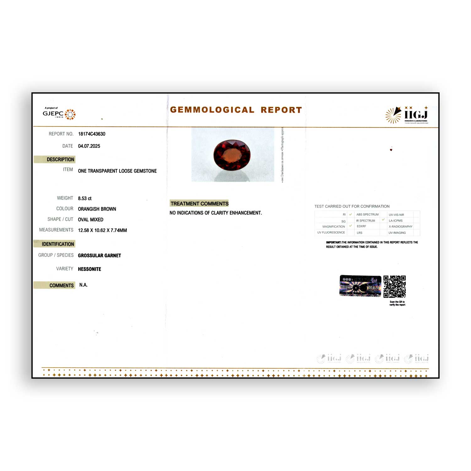 Certificate