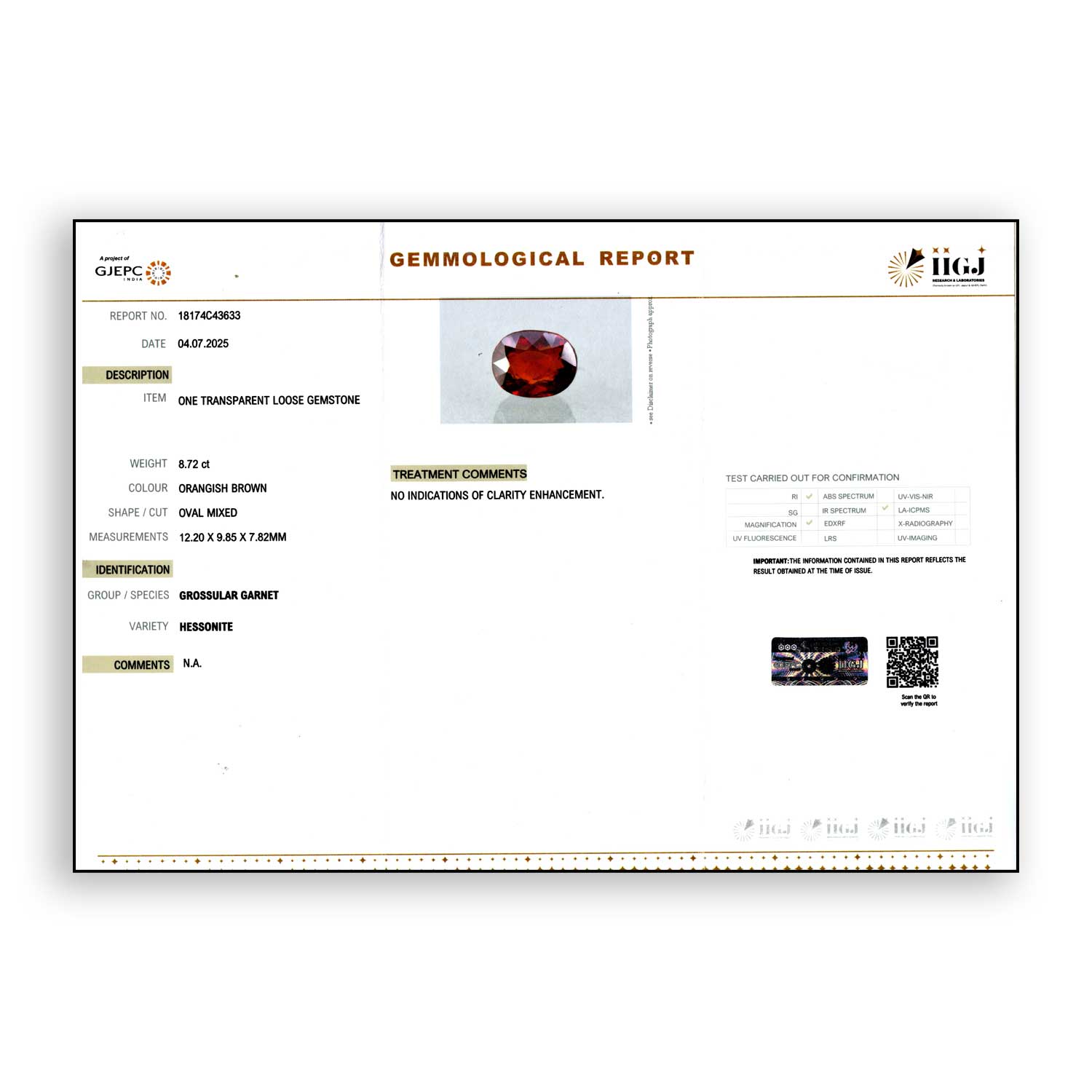 Certificate