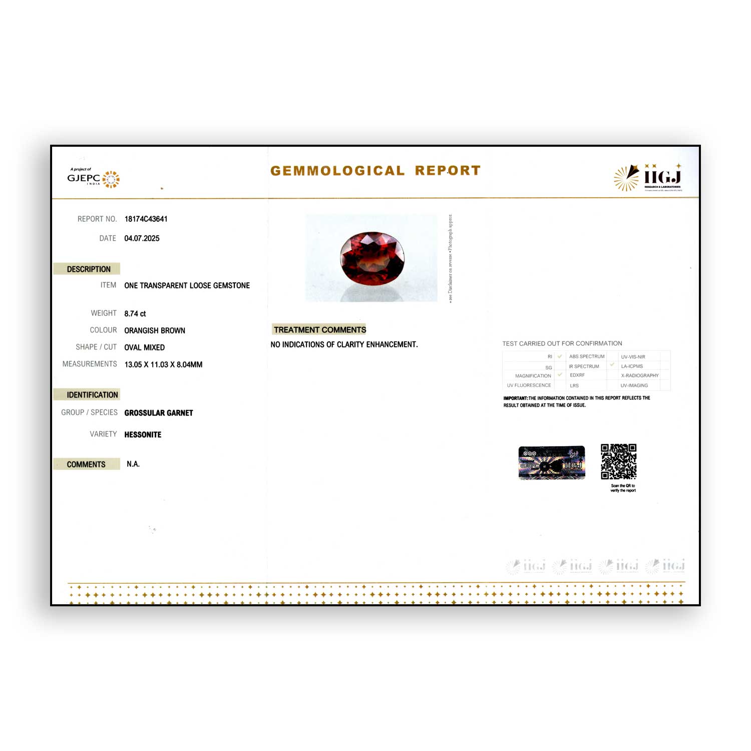 Certificate