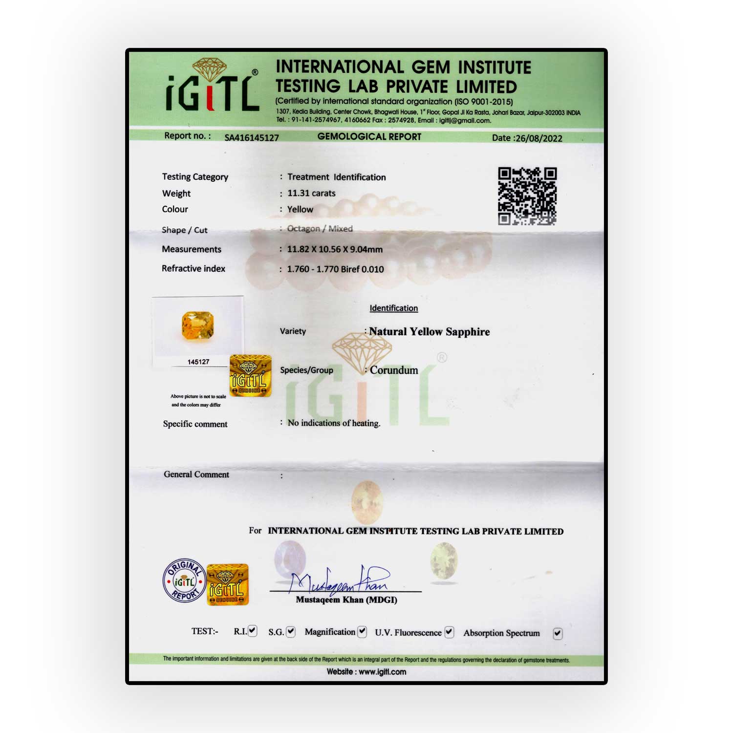 Certificate